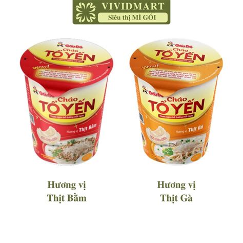 [LY LẺ] - ASIAFOODS - Cháo ly tổ yến Gấu đỏ 2 vị: Thịt bằm, Thịt gà ...
