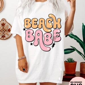 Beach Babe Png Summer Sublimation Sublimation Designs Aesthetic Summer Png Groovy Summer Png