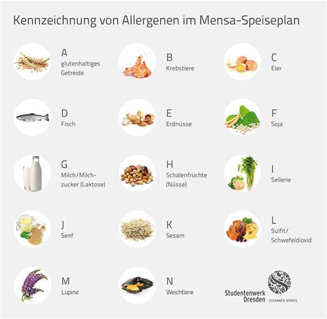 Kennzeichnung Von Allergenen Im Speiseplan Der Mensen Speiseplan