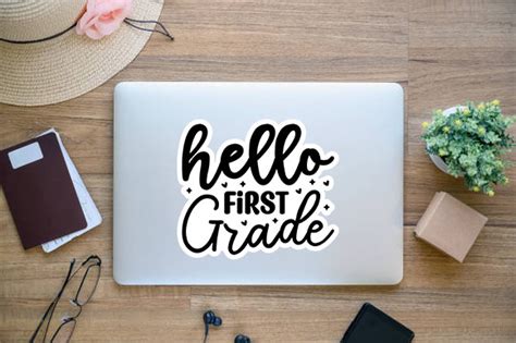 Hello First Grade Sticker Design Graphic By Tshirtbundle · Creative
