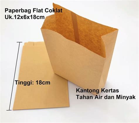 Jual Kantong Kertas Paperbag Coklat Waterproof Greaseproof Foodgrade M