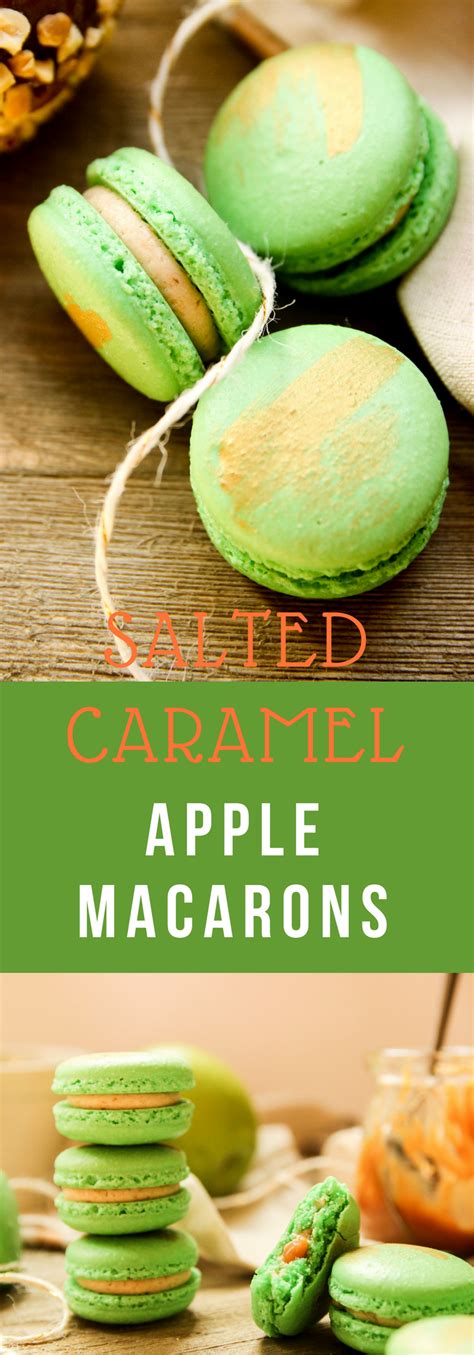 Salted Caramel Apple Macarons Macarons Caramel Apples Macaron Recipe