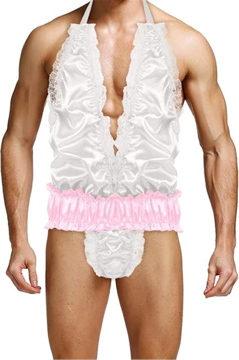 inhzoy Herren Sissy Dessous Set Strings Slips sexy Stringbody Bikini Tanga Männer Erotik