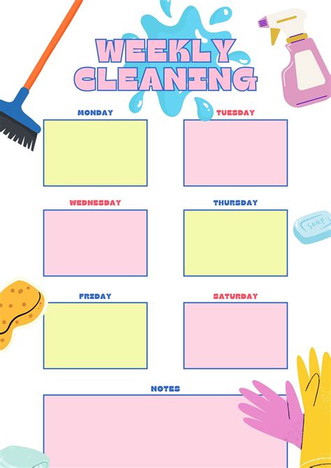 free cleaning chart printables 1