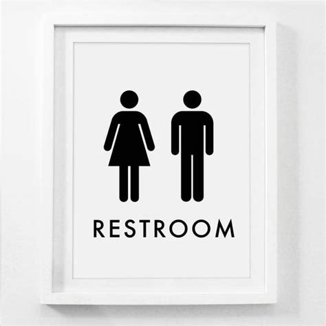 Restroom Sign Bathroom Printable Sign Bathroom Printable