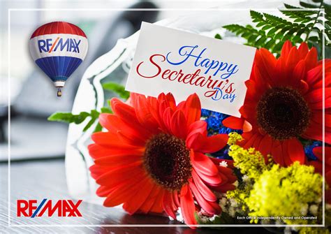 Happy Secretarys Day From All Of Us At Remax Welcoming Messages