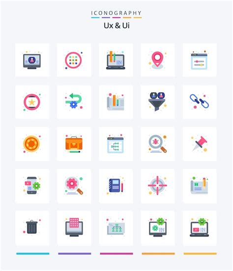 Creative Ux Y Ui Paquete De Iconos Planos Como Los Controles