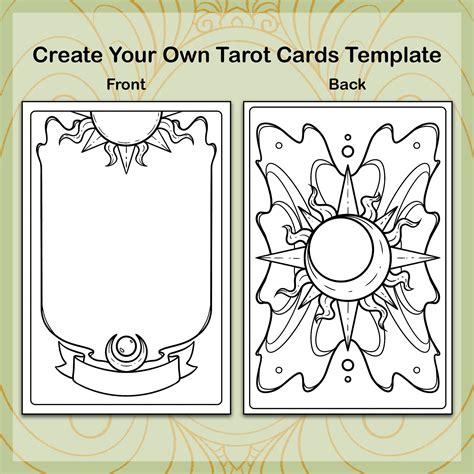 Make Your Own Tarot Cards | Printable Tarot Card Template | Mini Blank