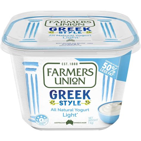 Farmers Union Light Greek Yoghurt Kg Woolworths