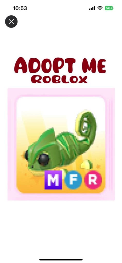 Mega chameleon adopt me, Video Gaming, Gaming Accessories, In-Game