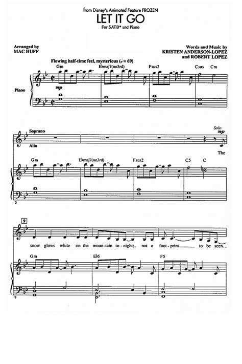 Piano Notes For Let It Go
