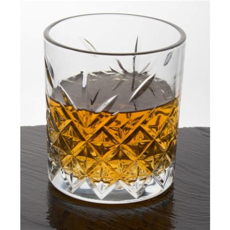 Стъклена гравирана чаша за уиски с ретро дизайн - тип Old Fashion Glass.