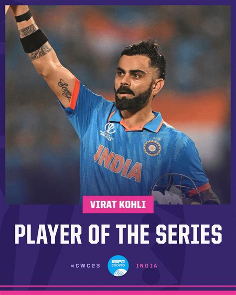 Virat Kohli Won The Player Of The Tournament Award For The Icc Mens