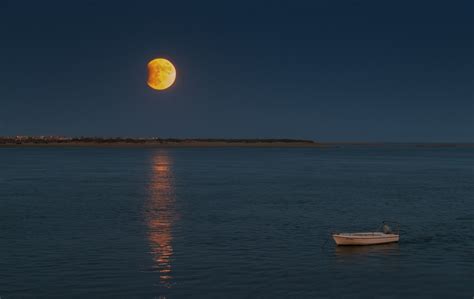 Images Gratuites Mer Ciel Horizon Pleine Lune Eau Clair De Lune