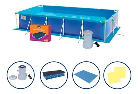 Piscina Litros Premium Completa Filtro L H V Mor