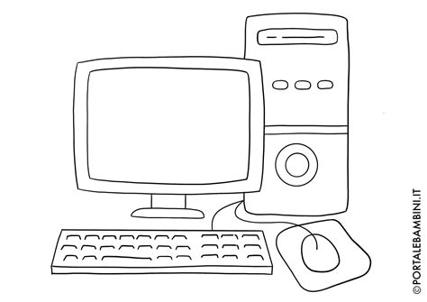 disegni  computer da colorare stampa gratis