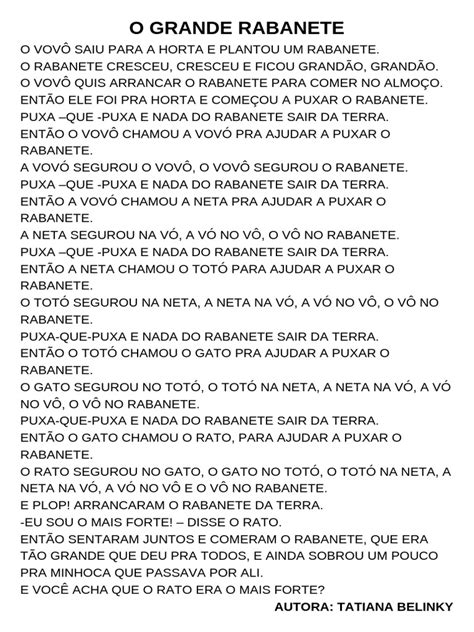 O Grande Rabanete Pdf - O Grande Rabanete: Autora: Tatiana Belinky | PDF | Arte