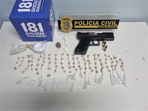 Pces Polícia Civil Prende Suspeito E Apreende Arma Drogas E Munições