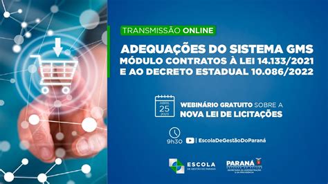 Adequações do sistema GMS Módulo Contratos à Lei 14 133 2021 e ao