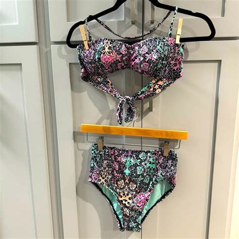The Bikini Lab Swim Bikini Lab High Rise Bikini With Bandeau Top