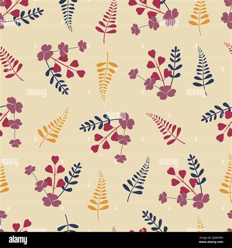 Elegant Trendy Ditsy Floral Seamless Pattern Design Of Exotic Abstract