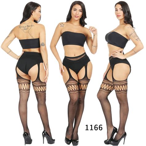 CHEMISE DE NUIT SEXY Femmes Sexy Lingerie rayure élastique bas Transparent noir résille cuisse