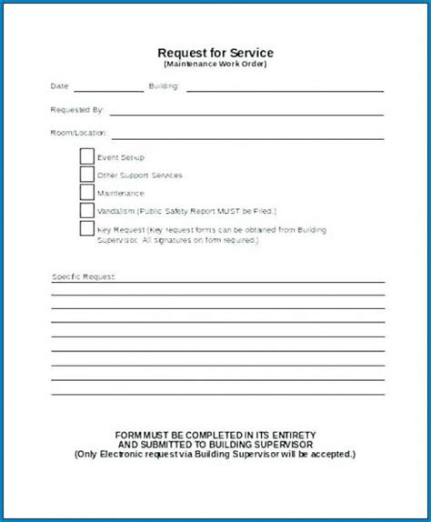 internal maintenance work order template