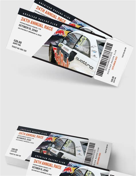 Car Racing Ticket Template In Word Illustrator Psd Pages Publisher