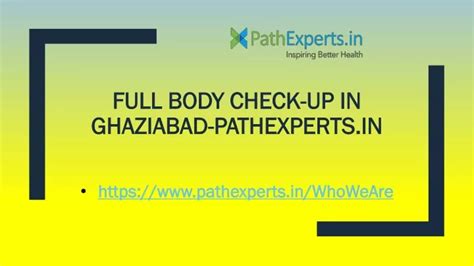 Ppt Full Body Check Up In Ghaziabad Pathexperts In Powerpoint