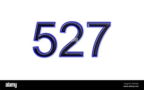 blue 527 number 3d effect white background Stock Photo - Alamy