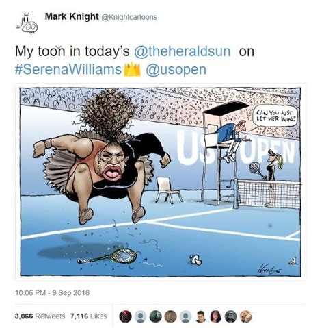 Cartoonist Mark Knight Comes Under Fire for Serena Williams Cartoon