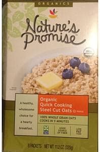 Giant Nature S Promise Organic Quick Cooking Steel Cut Oats 40 G