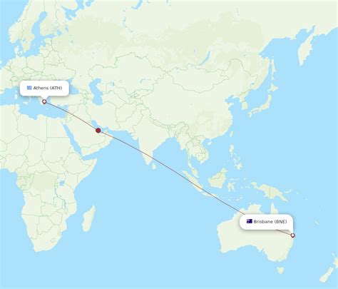 All Flight Routes From Brisbane To Athens Bne To Ath Flight Routes