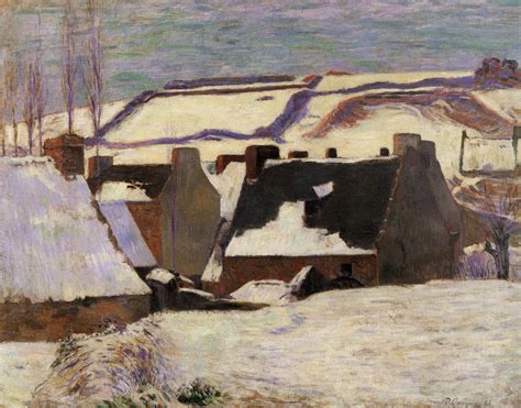 Paul Gauguin Pont Aven In The Snow