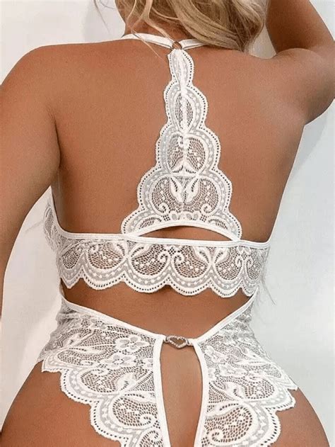 Shein Lingerie Sexy Bodysuit Cora O Bori Rendado Feminino Renda Bori Shein Brasil