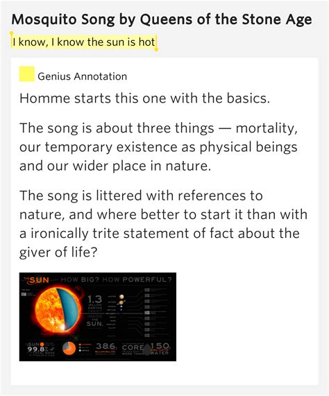 I Know I Know The Sun Is Hot Mosquito Song