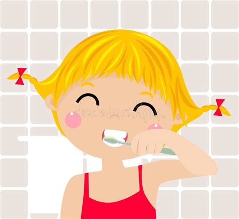 Child Brushing Teeth Stock Illustrations – 2,104 Child Brushing Teeth ...