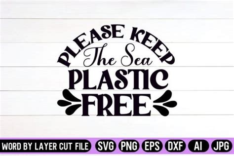 Please Keep The Sea Plastic Free SVG Graphic By SVG Artfibers