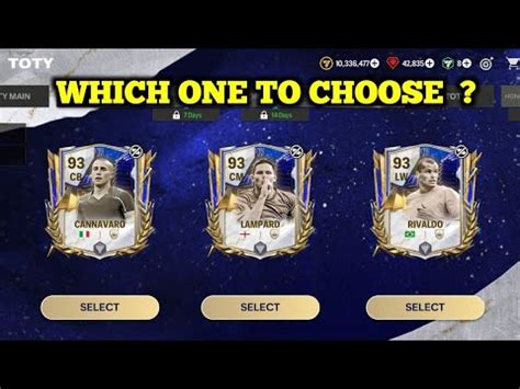 Cannavaro Vs Lampard Vs Rivaldo Best Free Toty Player In Fc Mobile