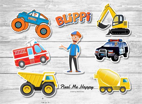 Blippi Stickers 8 Count Set | Etsy