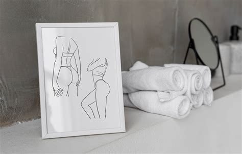 Nude Girl Silhouettes Erotic Art Sexy Legs Erotic Nudity Etsy