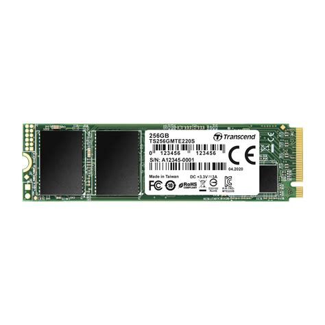 256GB Transcend NVMe PCIe Gen3x4 M 2 2280 3D TLC SSD 220S