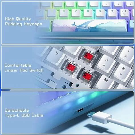 Womier Wk61 60 Keyboard Hot Swappable Keyboard Ultra Compact Rgb Gaming Mechanical Keyboard W