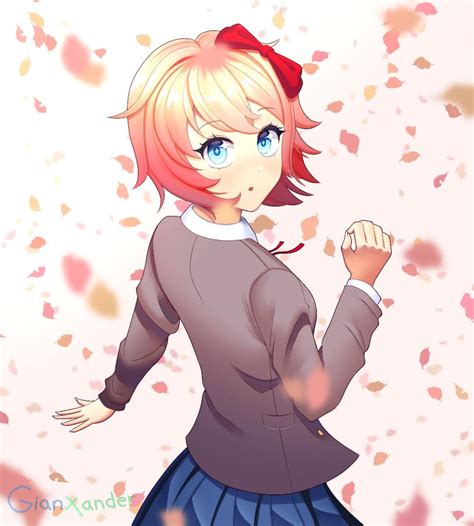 A cute Sayori fanart i made, i hope you like it! : r/DDLC