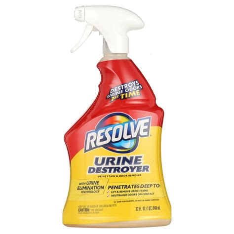 Resolve Urine Destroyer Pet Urine Stain and Odor Remover Spray, 32oz - Walmart.com