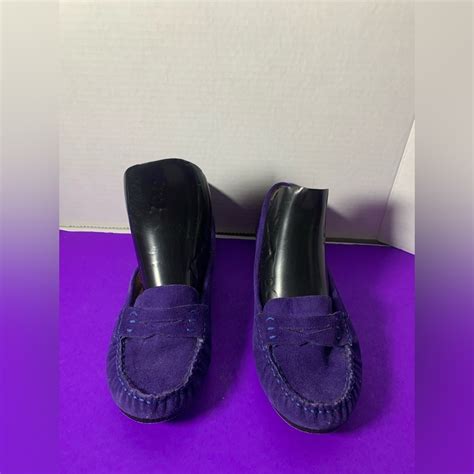 Modern Vice Purple Suede Loafers Flats Shoes Size 7 1… - Gem