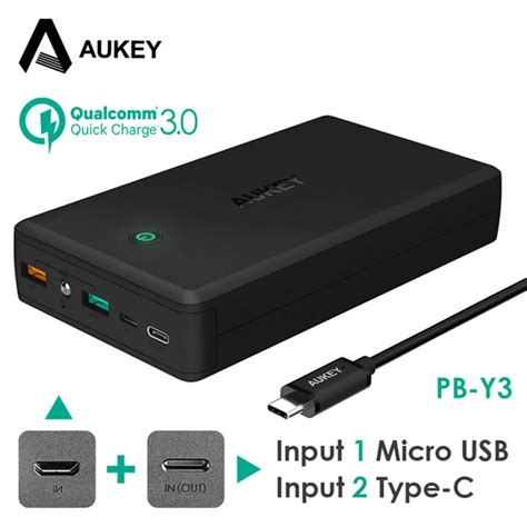 Aliexpress.com : Buy AUKEY Powerbank With Type C Input & Output 30000 ...