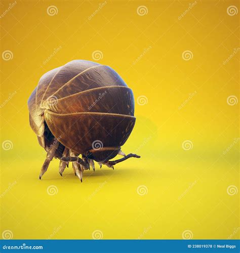 Fully Rolled Up Enclosed Roly Poly Pill Bug Isopod Stock Illustration