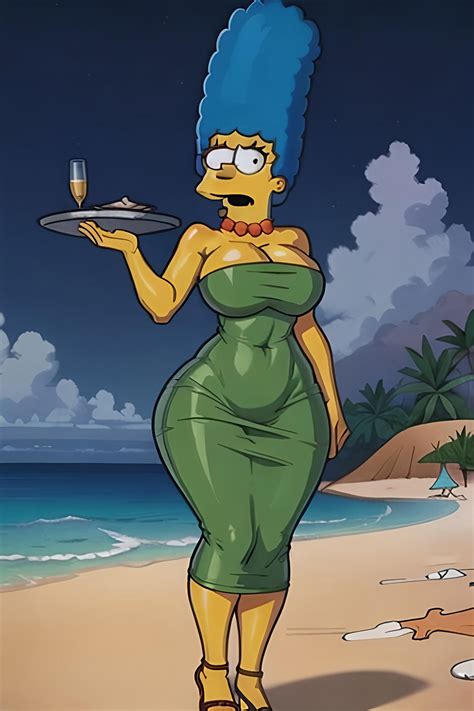 Marge Simpson Winter Tropical Vacation 4 By Quantumreel On Deviantart