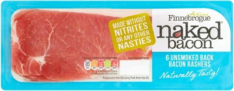 Finnebrogue Artisan Naked Bacon 6 Unsmoked Back Bacon Rashers 200g Amazon Co Uk Grocery